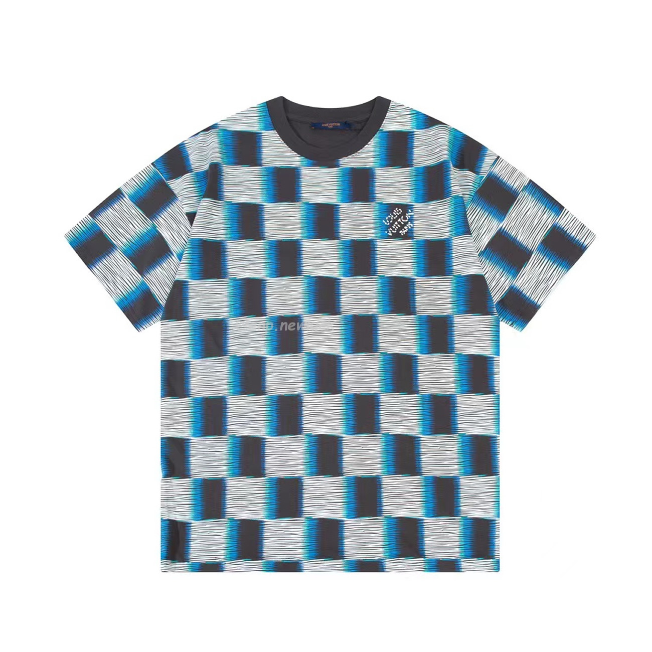 Louis Vuitton Round Necked Checkerboard T Shirt (19) - newkick.vip